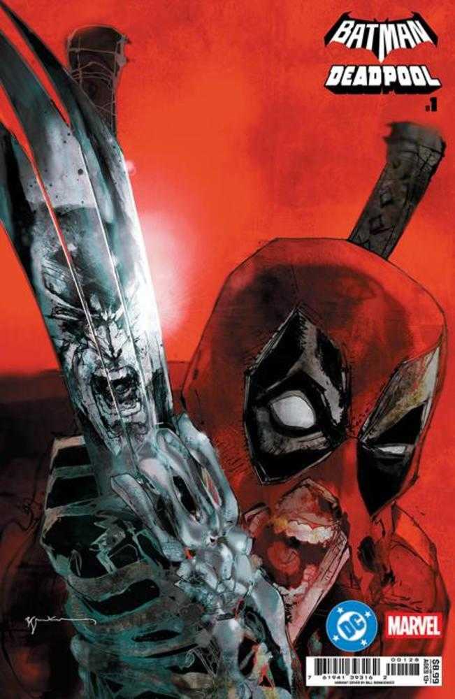 DC Marvel Batman Deadpool #1 (One Shot) Cover Q Bill Sienkiewicz Incredible Hulk 340 Homage Card Stock Variant