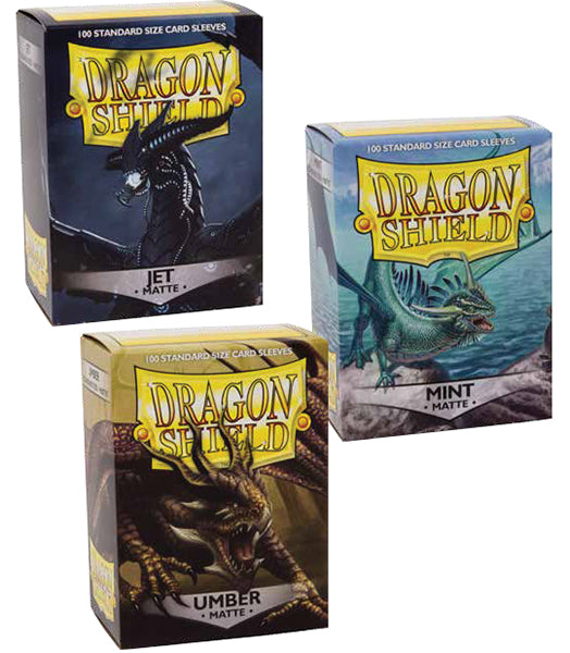 Dragon Shields: (100) Matte Jet