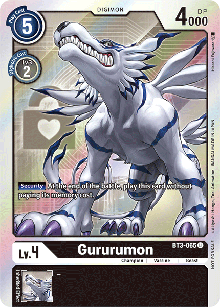 Gururumon [BT3-065] (Buy-A-Box Promo) [Release Special Booster Ver.1.5 Promos]