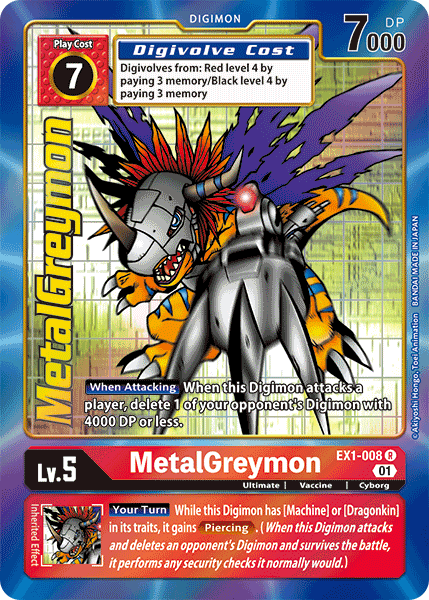 MetalGreymon [EX1-008] (Alternate Art) [Classic Collection]