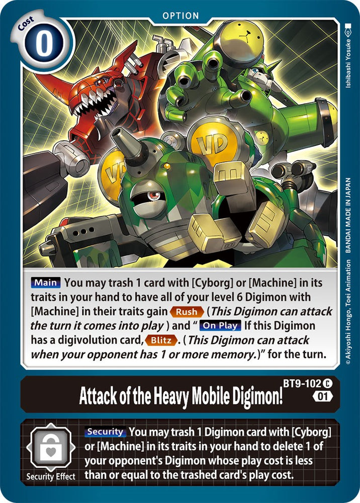 Attack of the Heavy Mobile Digimon! [BT9-102] [X Record]